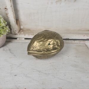 Vintage Brass Walnut Shaped Nutcracker 4.5"  - Boho Paper Weight